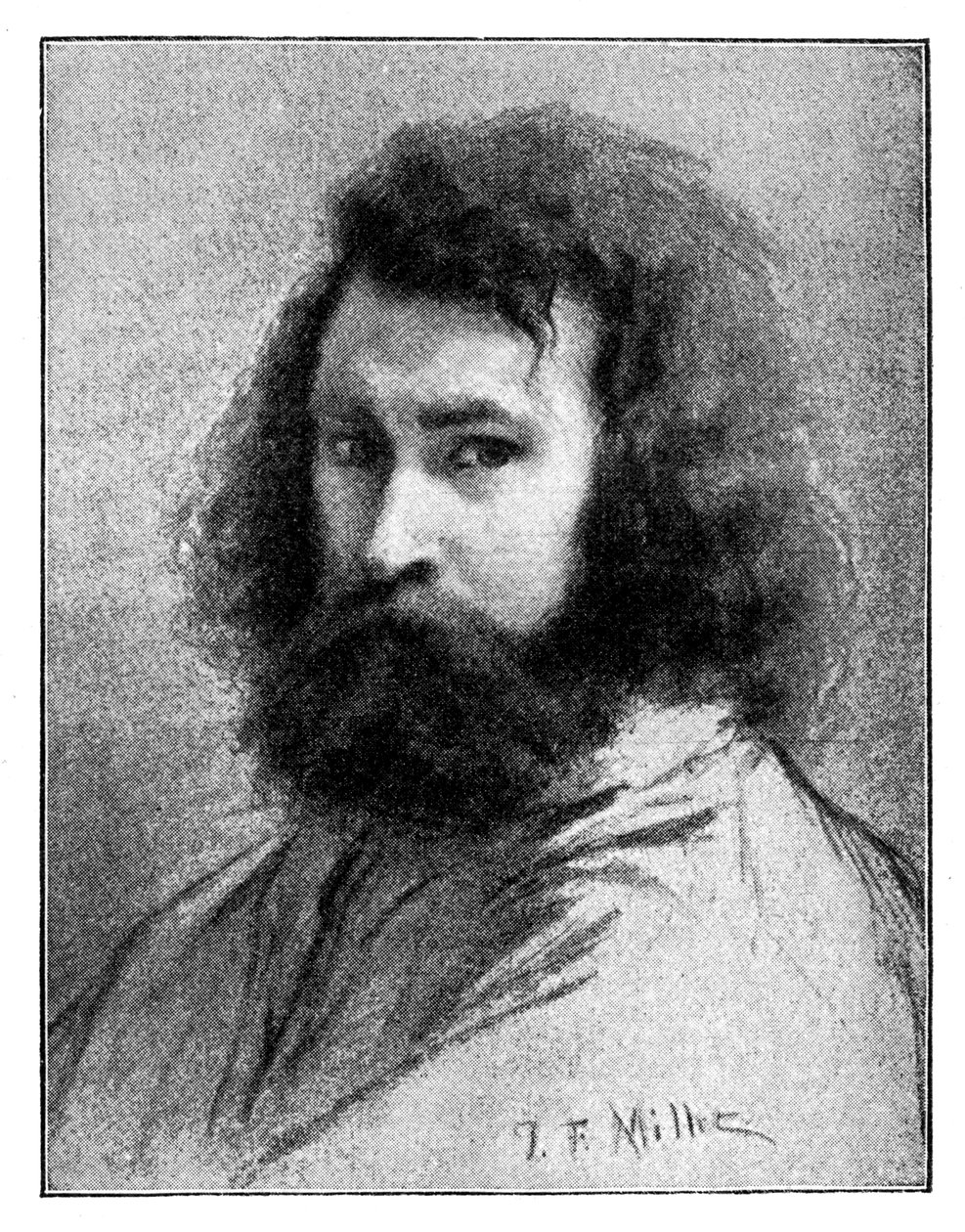 让·弗朗索瓦·米勒（Jean-Francois Millet），十九世纪的法国画家，1900年。 作者 让·弗朗索瓦·米勒