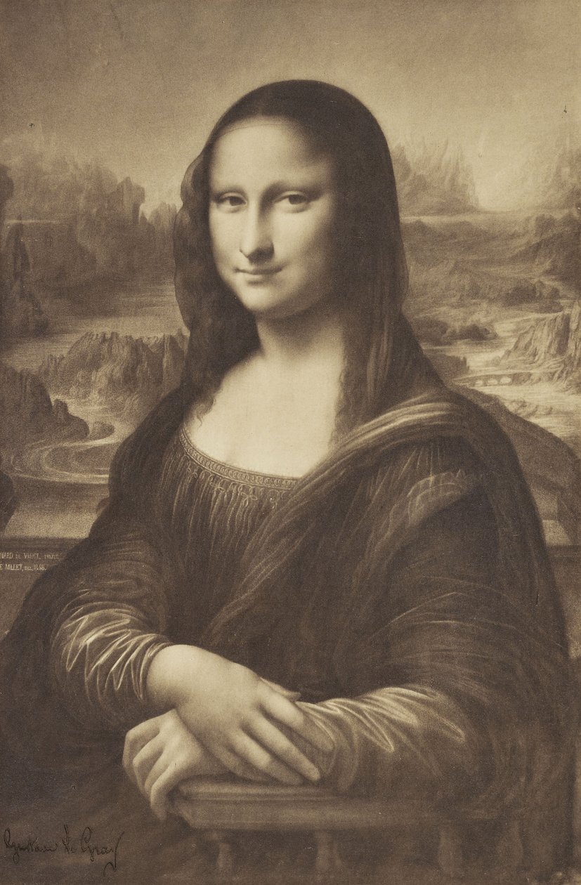 蒙娜丽莎的小米画，1854-55（蛋白银印） 作者 让·弗朗索瓦·米勒