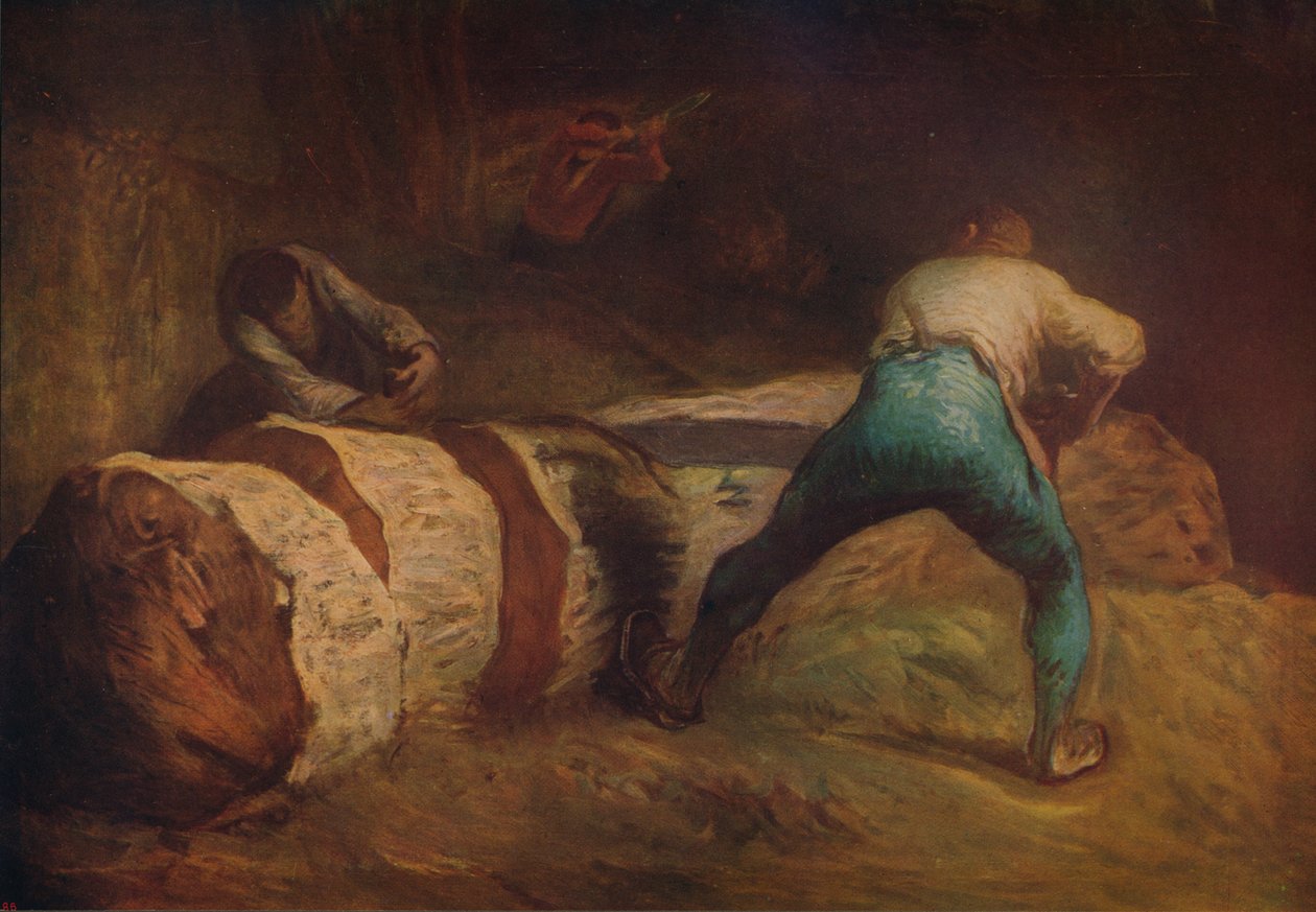 伍德·索耶（The Wood-Sawyers），1850-1852年，c1915年 作者 让·弗朗索瓦·米勒