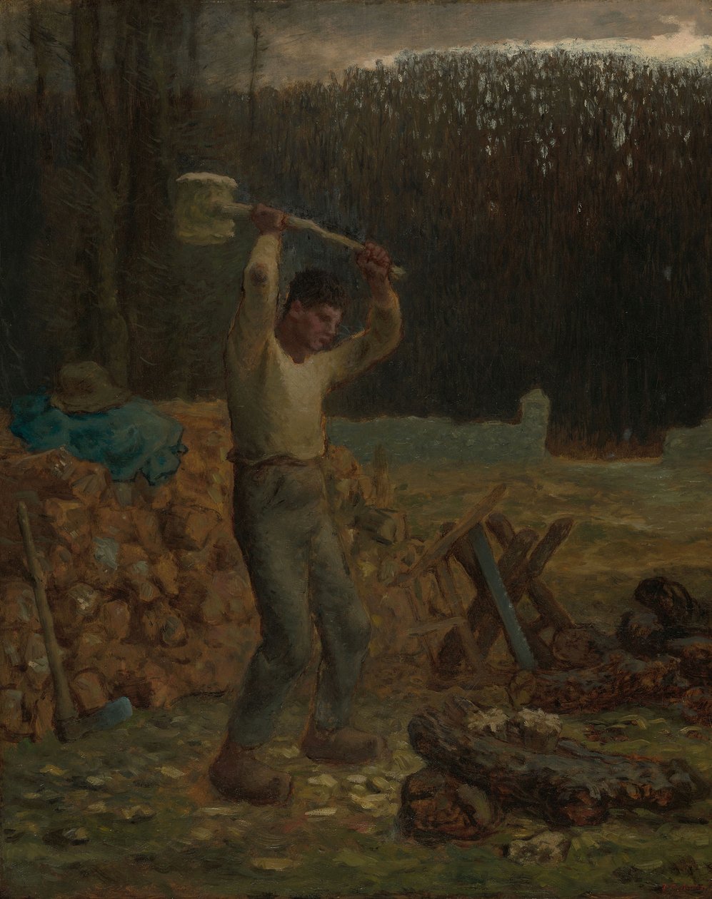 The Woodchopper，1858年至66年 作者 让·弗朗索瓦·米勒