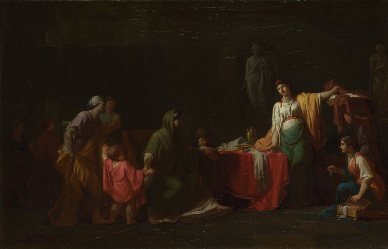 Cornelia，格拉基的母亲，1781年 作者 让-弗朗索瓦·皮埃尔·佩龙