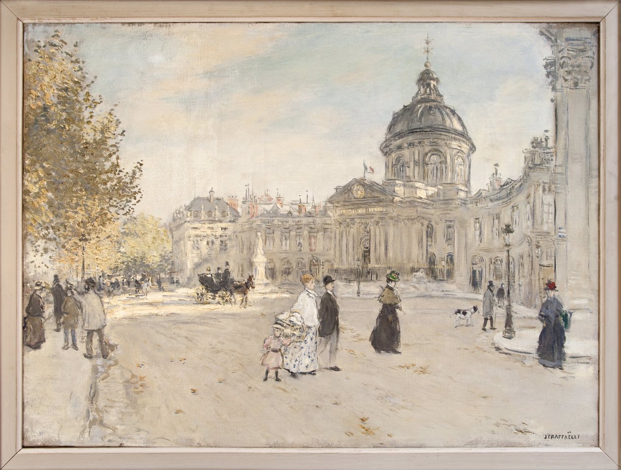 1898 年左右，巴黎法兰西学院，让·弗朗索瓦·拉斐利 (Jean Francois Raffaelli，1850-1924) 的绘画。 摄影，KIM Youngtae，巴黎，卡纳瓦雷博物馆。 作者 让·弗朗索瓦·拉斐利