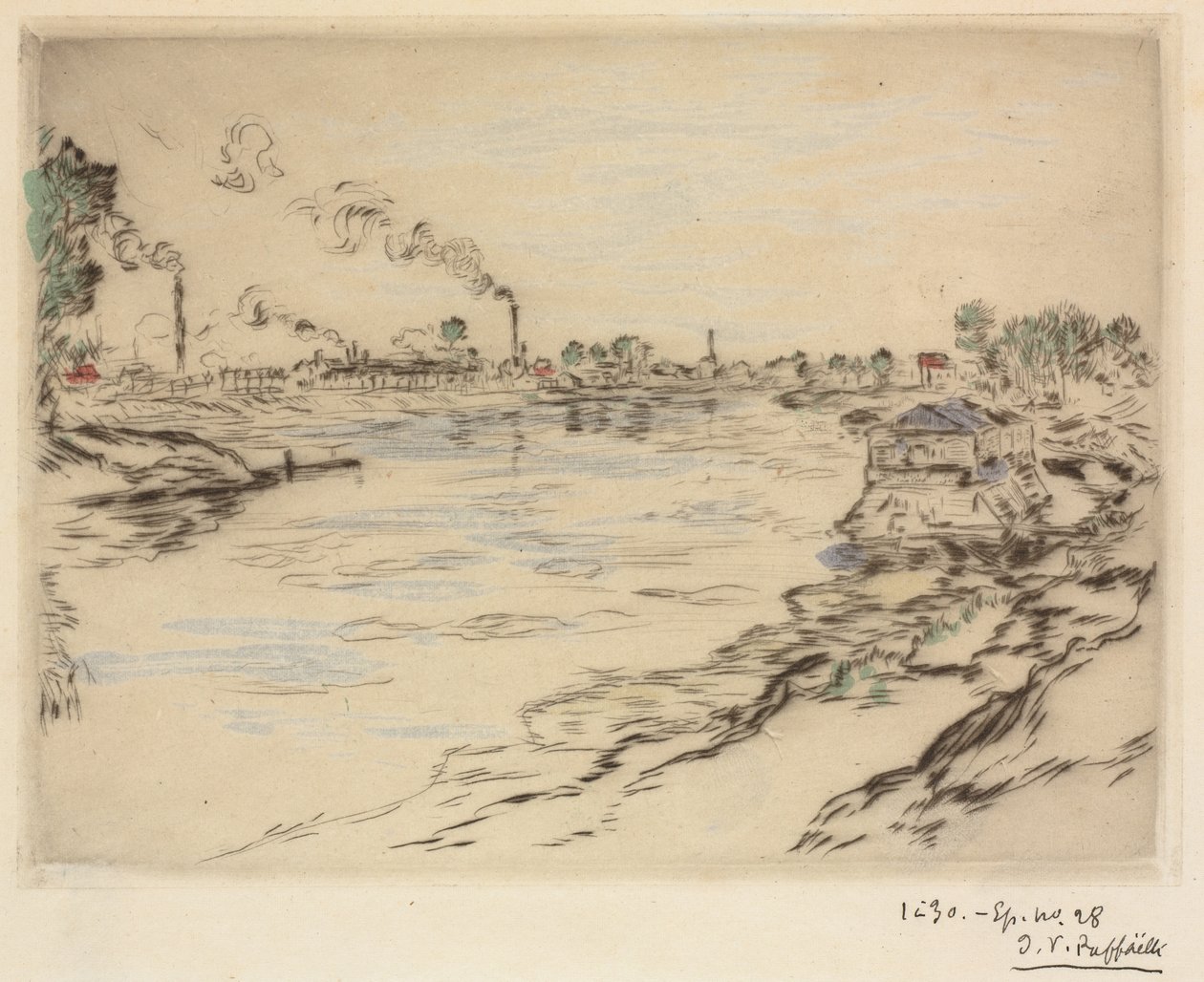 塞纳河，1894年在亚尼斯。 作者 让·弗朗索瓦·拉斐利