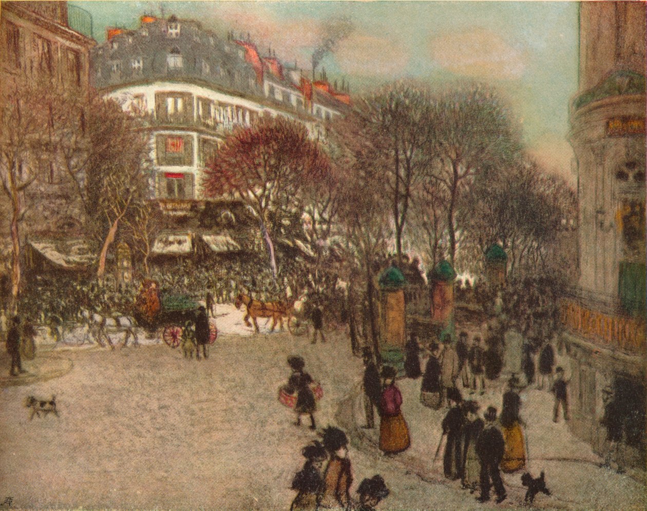 意大利大道（Boulevard des Italiens），巴黎，c1908 作者 让·弗朗索瓦·拉斐利
