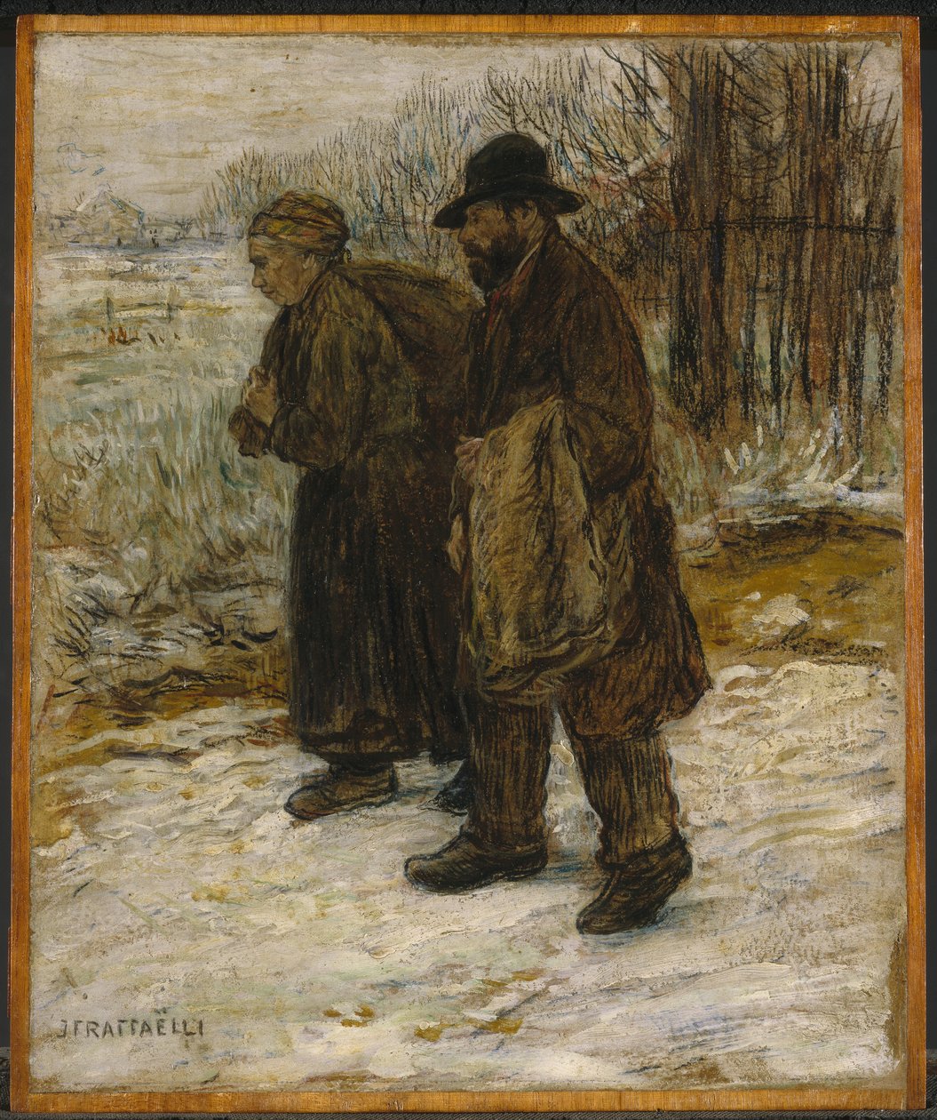 Parisian Rag Pickers，c.1885（纸上安装的油和蜡笔） 作者 让·弗朗索瓦·拉斐利