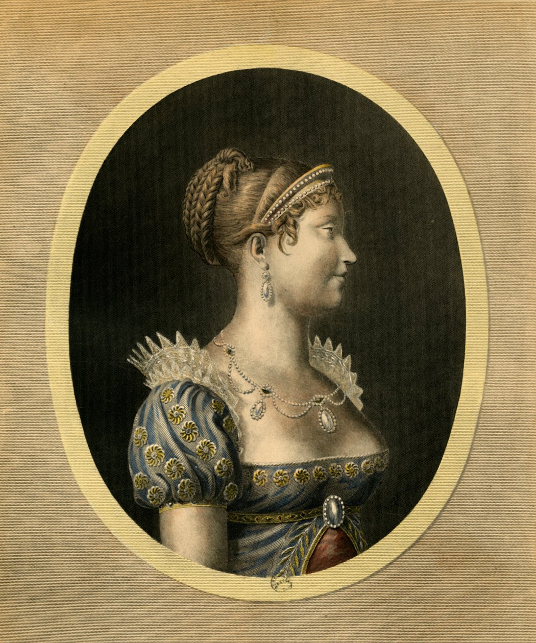 玛丽·露易丝（Marie Louise），帕尔马公爵夫人，约1821年，1921年。 作者 让·弗朗索瓦·里伯