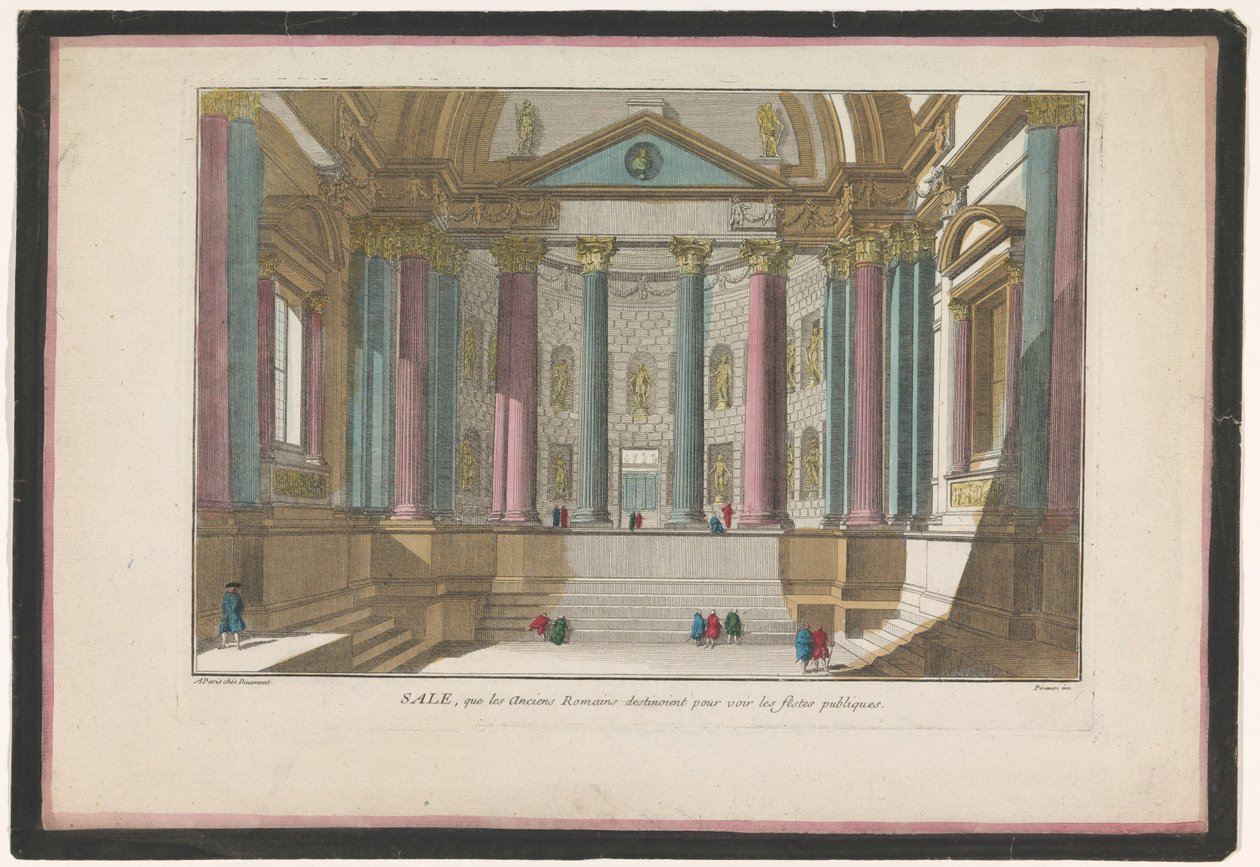 Gezicht op het interieur van een Romeins bouwwerk
古罗马人为观看公共庆典而制作的特卖会（标题见实物） 作者 让·弗朗索瓦·道蒙