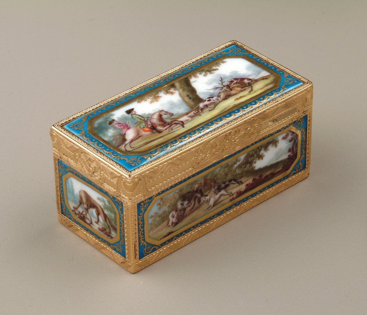 鼻烟盒，约1760年（金与Sevres瓷器） 作者 让·乔治（Jean Georges）