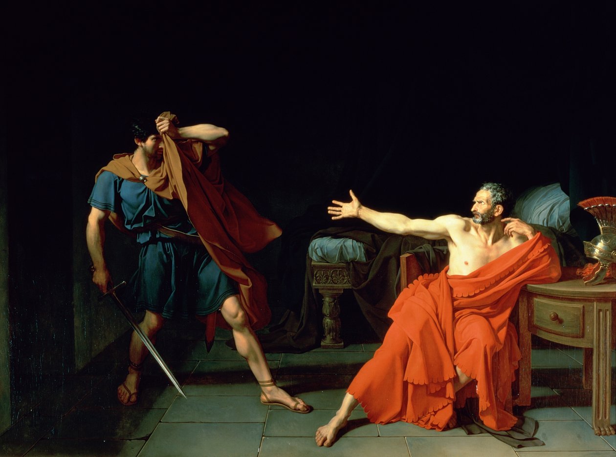 法语：Marius prisonnier à Minturnes 马略在明图尔奈 作者 让·格曼·德鲁瓦（Jean Germain Drouais）