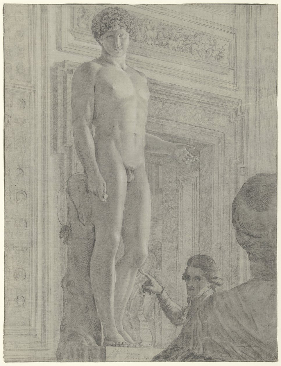 Beeld van Antinous Albanie in het Capitolijns Museum te Rome 作者 让格兰德让