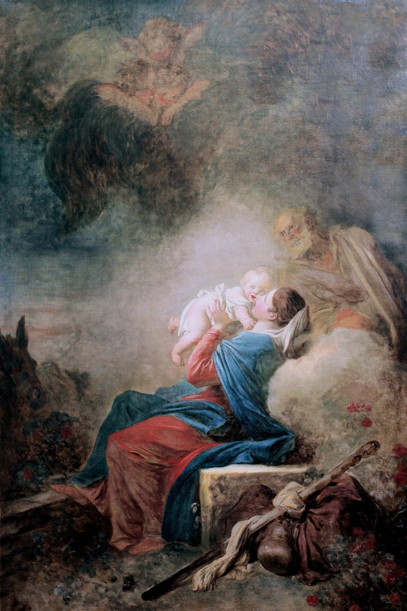 法语: Le Repos de la Sainte Famille 作者 让·奥诺雷·弗拉戈纳尔