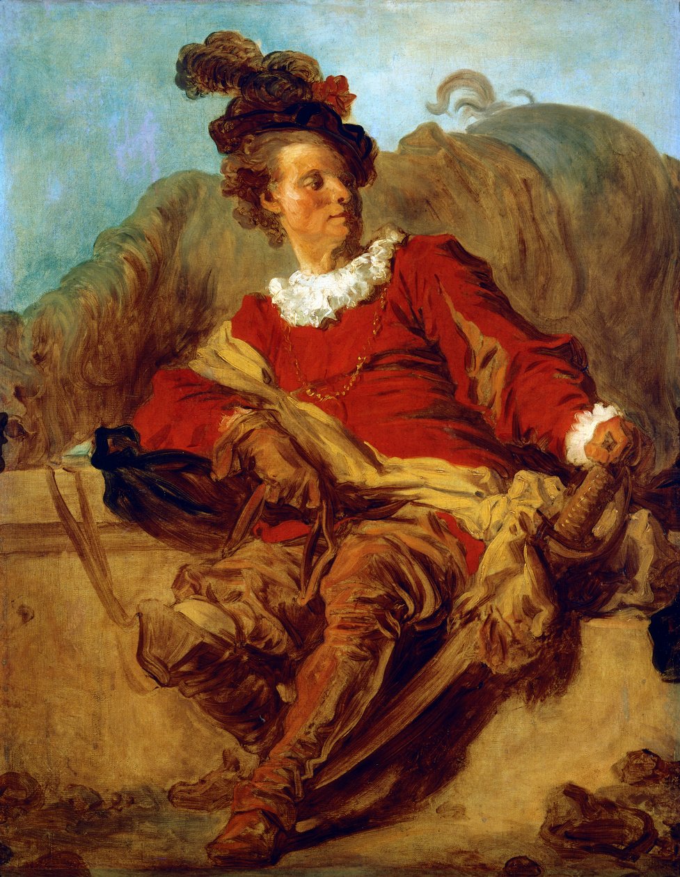 圣农修道院院长，西班牙风格着装，让-霍诺尔-弗拉戈纳尔（1732-1806 年）创作 作者 让·奥诺雷·弗拉戈纳尔