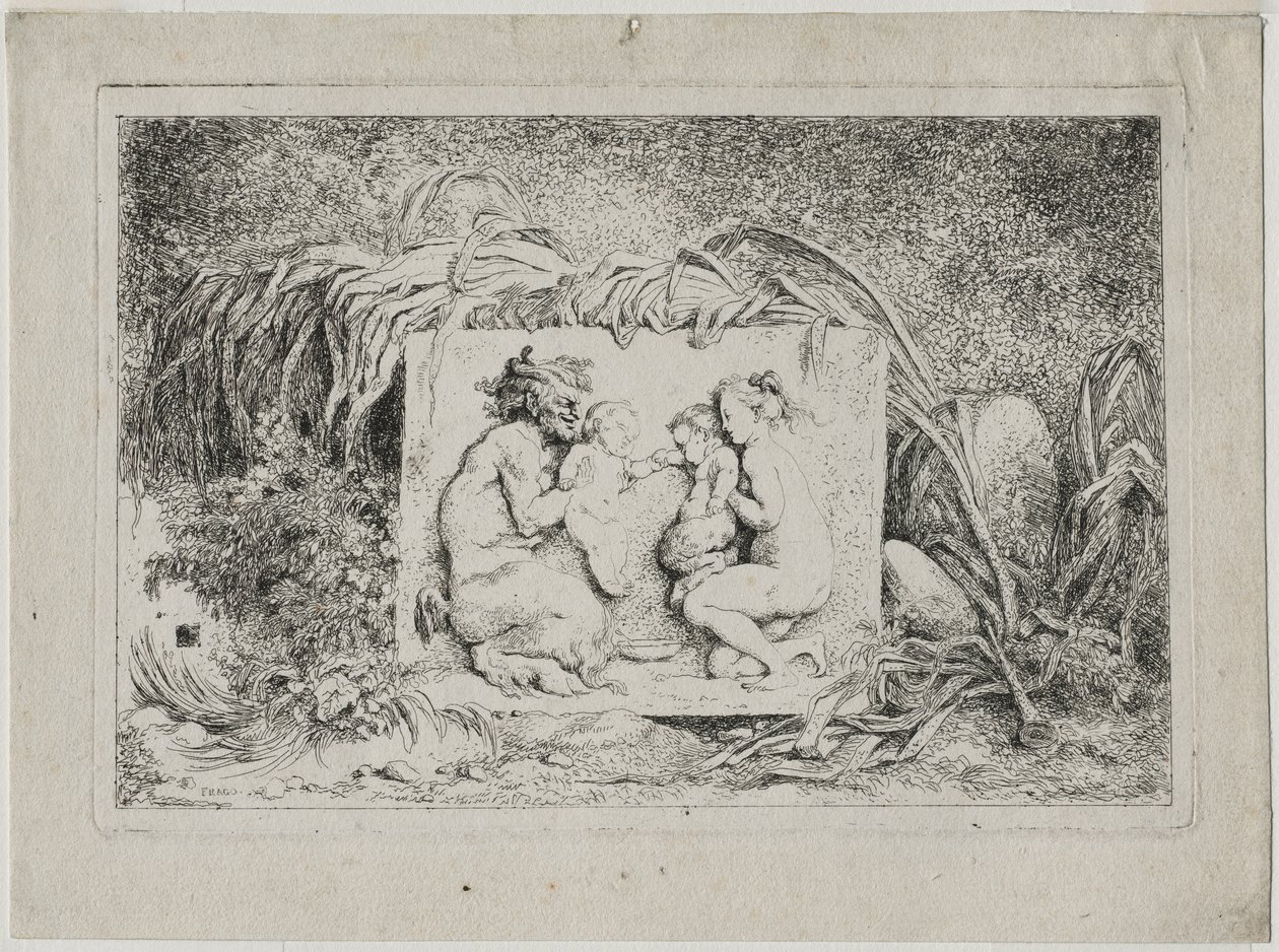 Bacchanales：The Satyrs Family，1763年。 作者 让·奥诺雷·弗拉戈纳尔