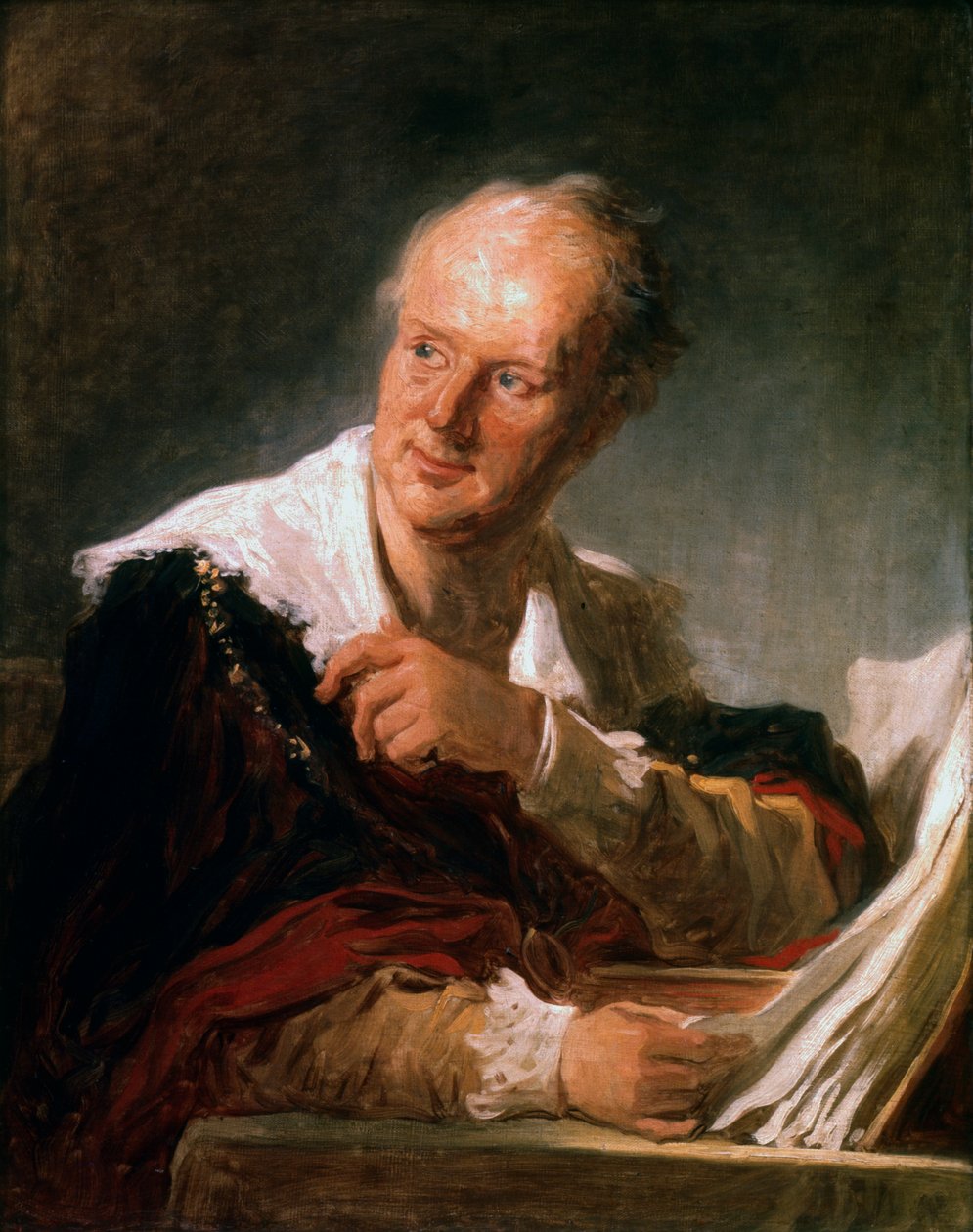丹尼斯·狄德罗（Denis Diderot），十八世纪法国文人兼百科全书作家，c1755-1784年 作者 让·奥诺雷·弗拉戈纳尔