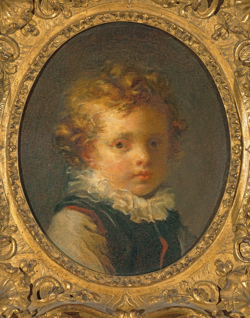 一个男孩的头（Alexandre-Evariste&39;Fanfan&39;Fragonard），1785（卡上油） 作者 让·奥诺雷·弗拉戈纳尔
