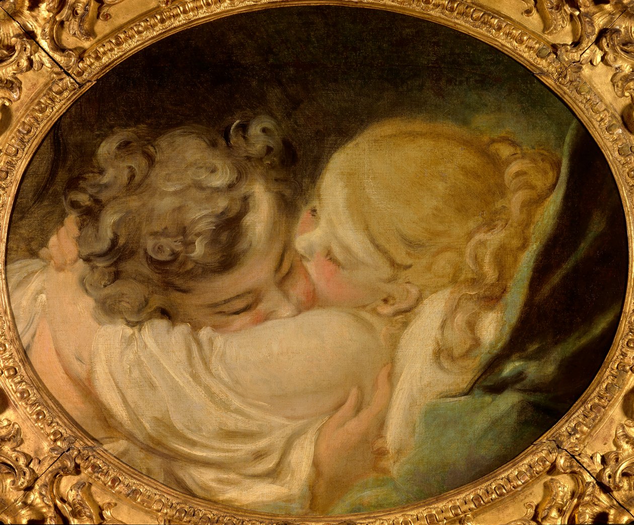 Le baiser Painting by Jean Honore Fragonard (1732-1806) 18th century Private collection 作者 让·奥诺雷·弗拉戈纳尔