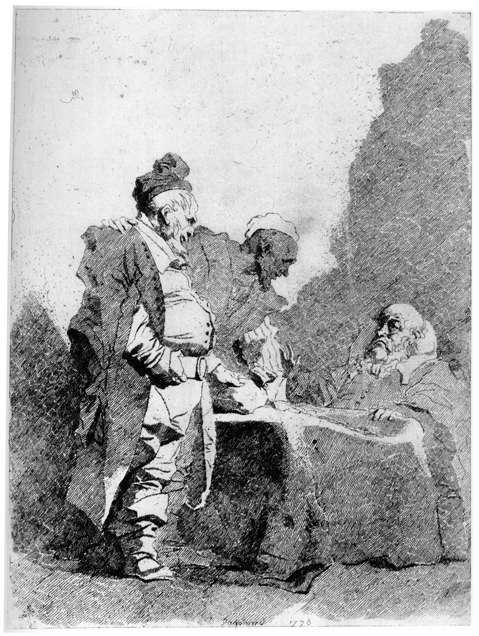 The Dealers，c1750-1800，1924年 作者 让·奥诺雷·弗拉戈纳尔