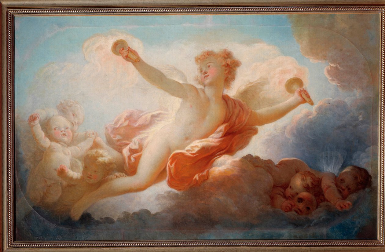 吻着宇宙的爱 让-霍诺尔-弗拉戈纳尔（1732-1806）的画作。18世纪 土伦，艺术博物馆 作者 让·奥诺雷·弗拉戈纳尔