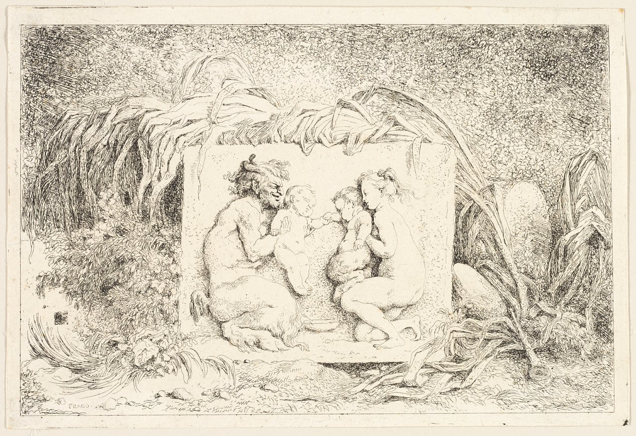 萨提尔的家庭》选自《萨提尔的游戏》（Bacchanales, or Satyr