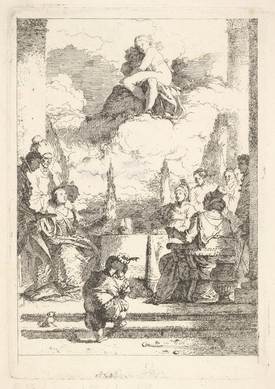 安东尼和克利奥帕特拉的宴会》，约1764年。 作者 让·奥诺雷·弗拉戈纳尔