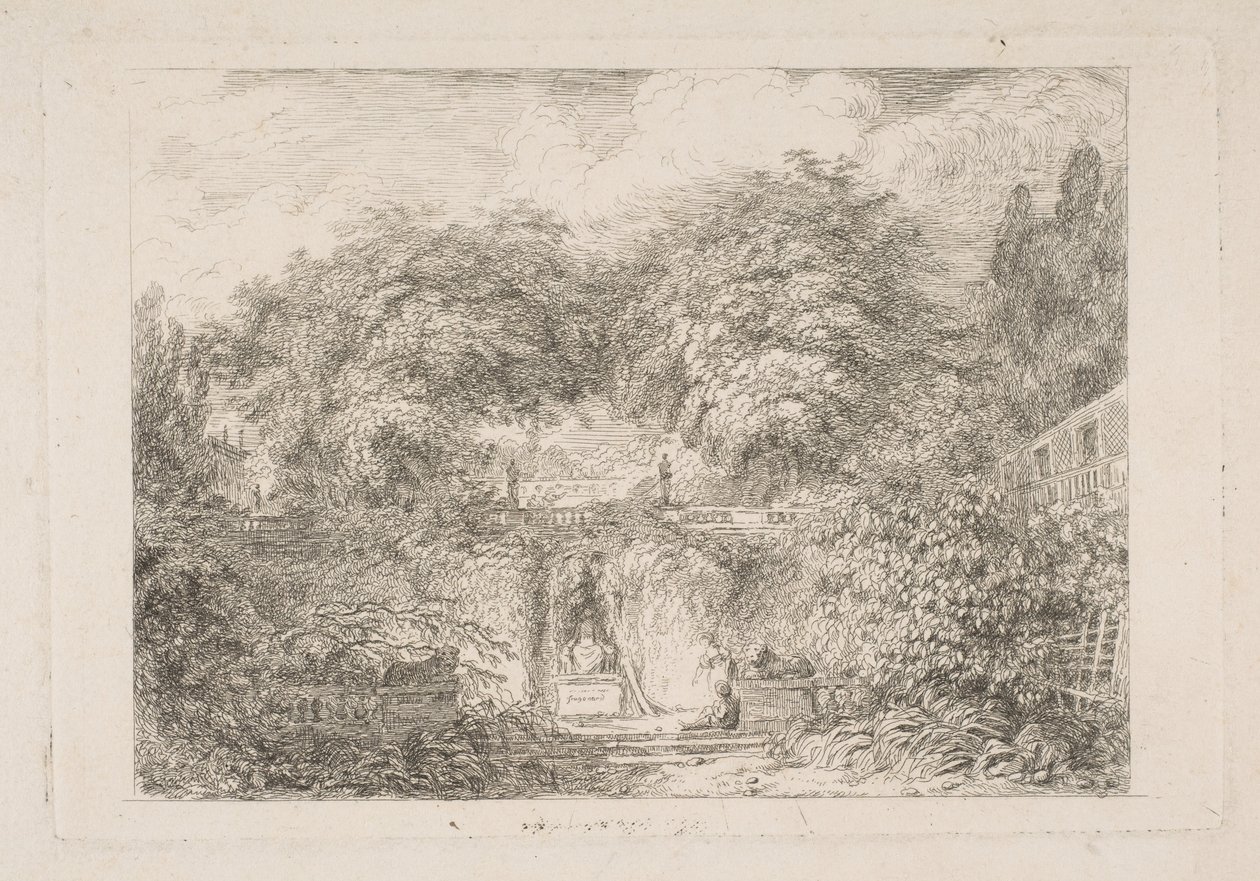 小公园，约1763年。 作者 让·奥诺雷·弗拉戈纳尔