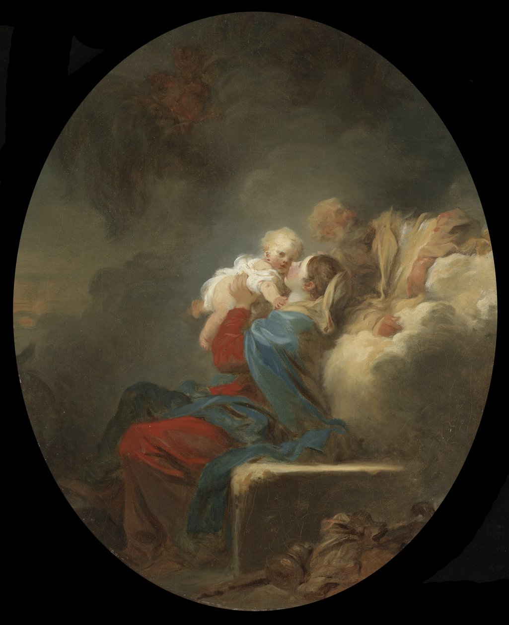 其余的飞往埃及的航班，c.1774 作者 让·奥诺雷·弗拉戈纳尔