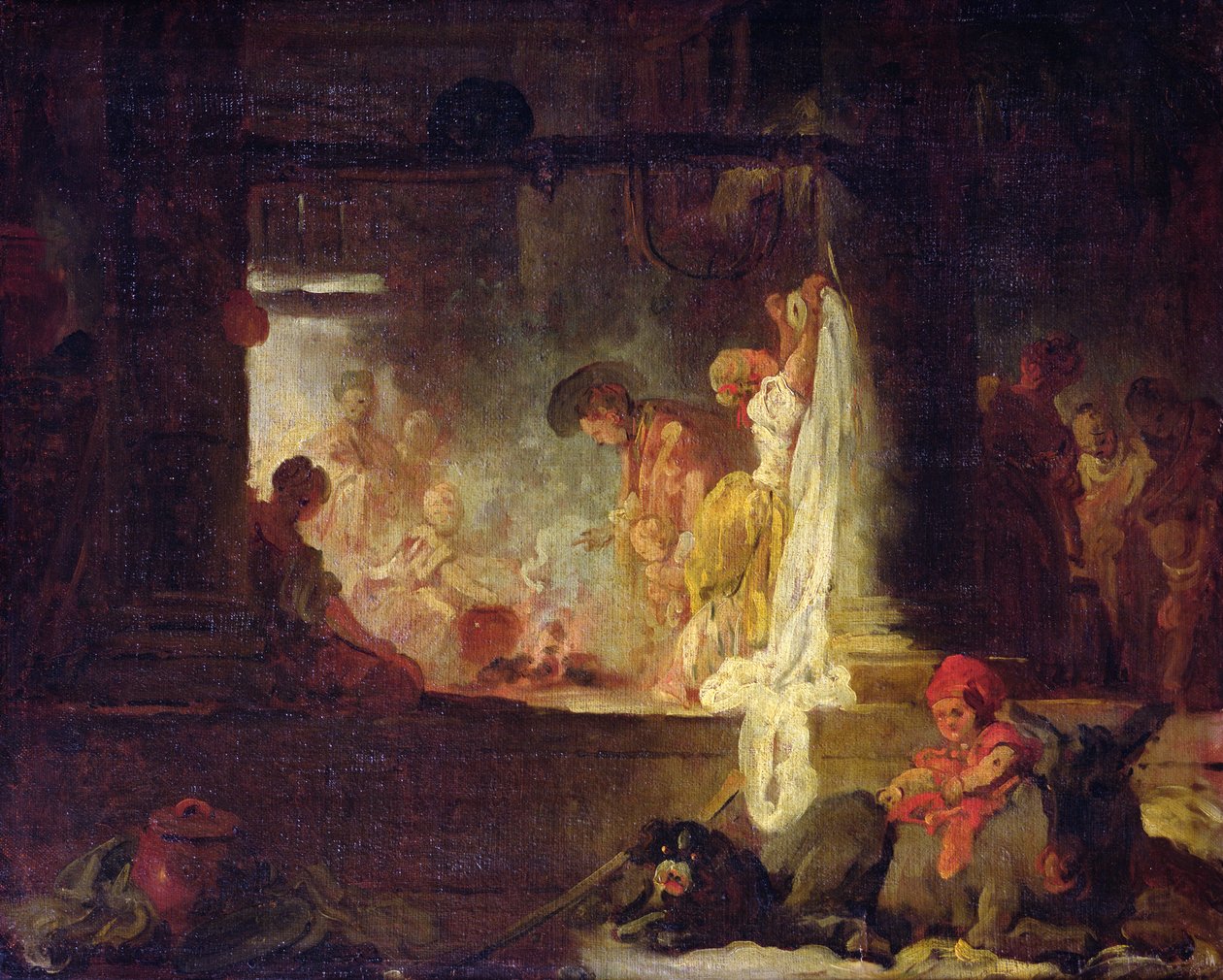 Washerwomen，c.1759 作者 让·奥诺雷·弗拉戈纳尔