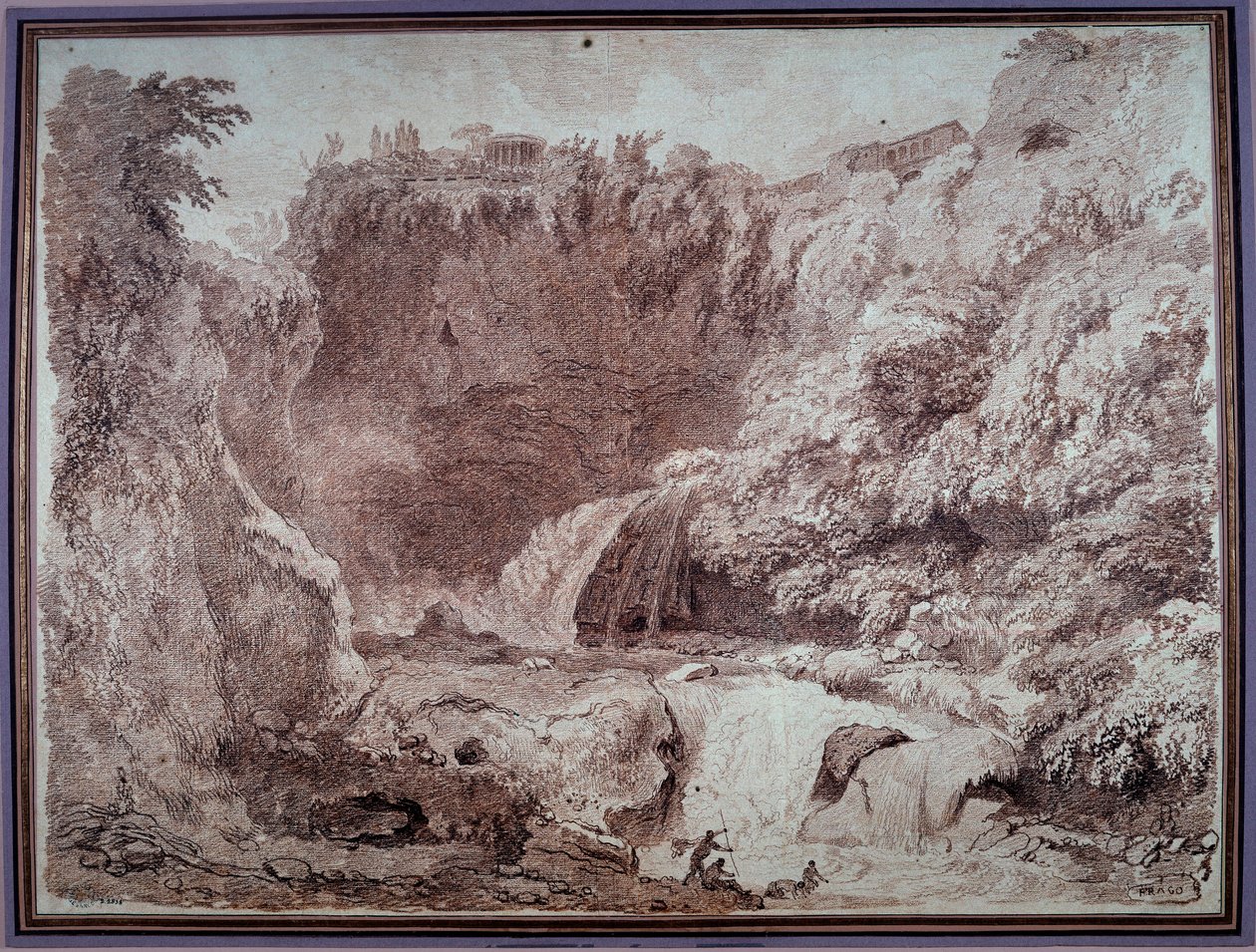 海王星的洞穴--蒂沃利图画，让-霍诺尔-弗拉戈纳尔（1732-1806）18世纪贝桑松，艺术博物馆 作者 让·奥诺雷·弗拉戈纳尔