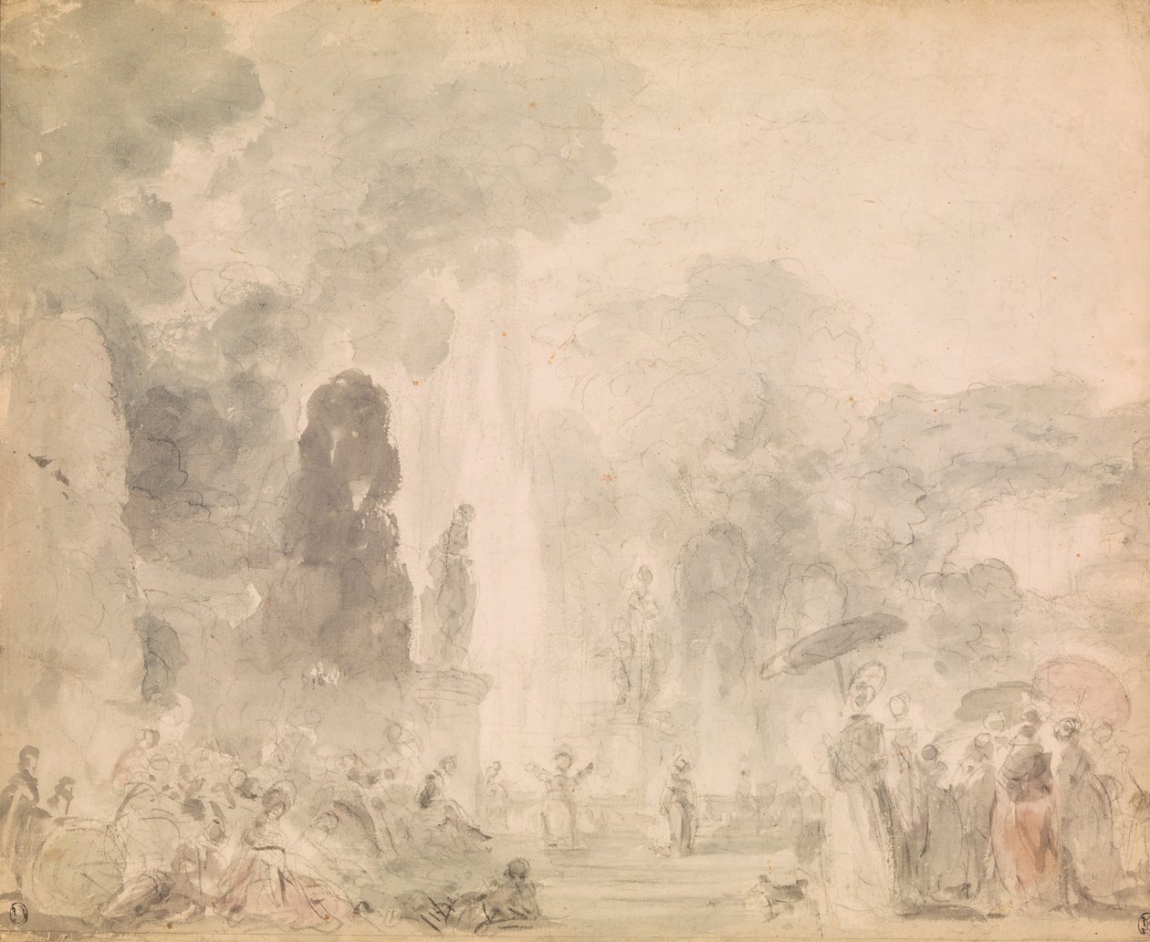 公园的景色，1770年代末。 作者 让·奥诺雷·弗拉戈纳尔