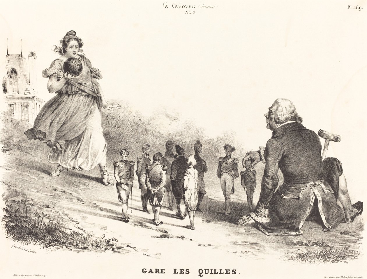 Les Quilles火车站 作者 让·伊格纳斯·伊西多尔·格兰维尔