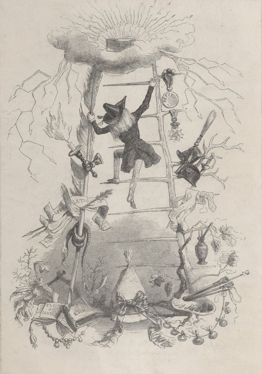 Jérôme Paturot中的插图，由Louis Reybaud绘制，巴黎，1846年，约1846年。 作者 让·伊格纳斯·伊西多尔·杰拉德