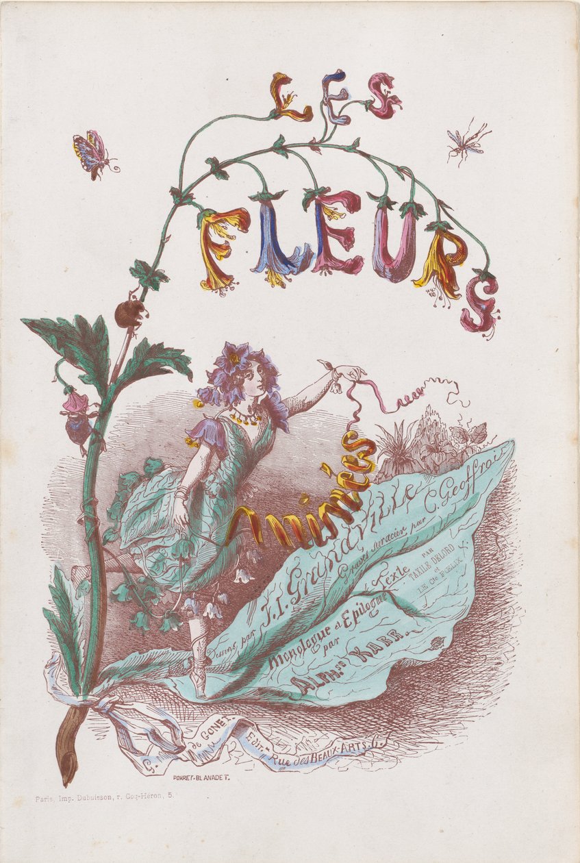 Les Fleurs Animées，标题页，1847年。 作者 让·伊格纳斯·伊西多尔·杰拉德