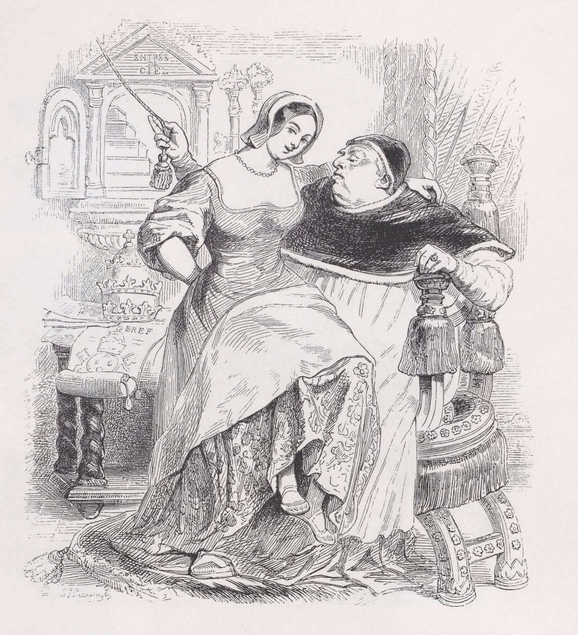 好教皇》选自《贝朗热全集》，1836年。 作者 让·伊格纳斯·伊西多尔·杰拉德