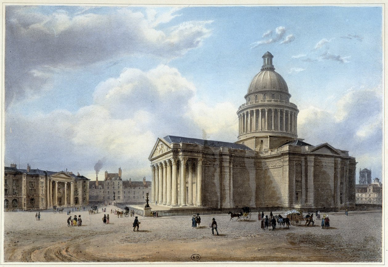 Le Pantheon - in “” Promenade dans Paris et ses environs”, designed by Jacottet and Benoist, c. 1840 作者 让·雅科泰