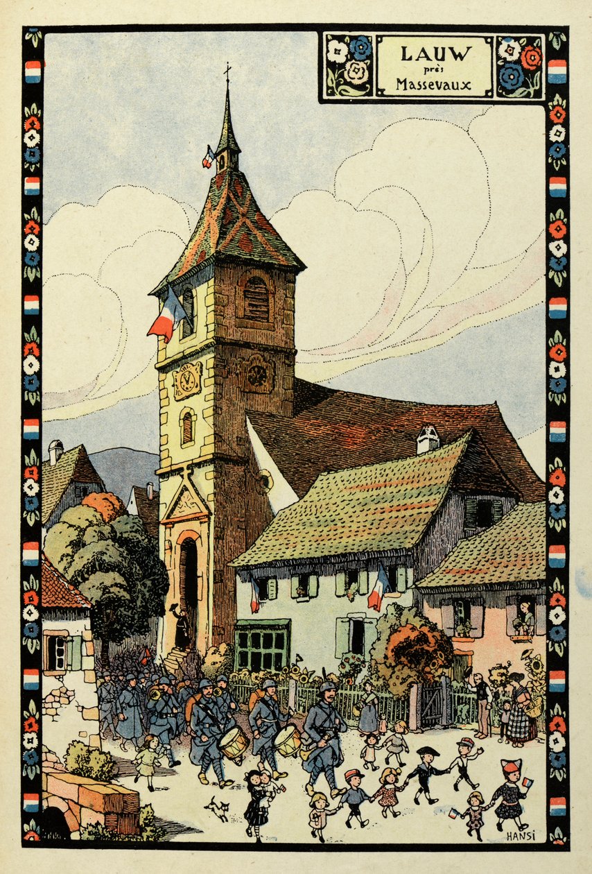 三色天堂：Massevaux 附近的 Lauw 1918 作者 让·雅克 (1873 1951) 华尔兹