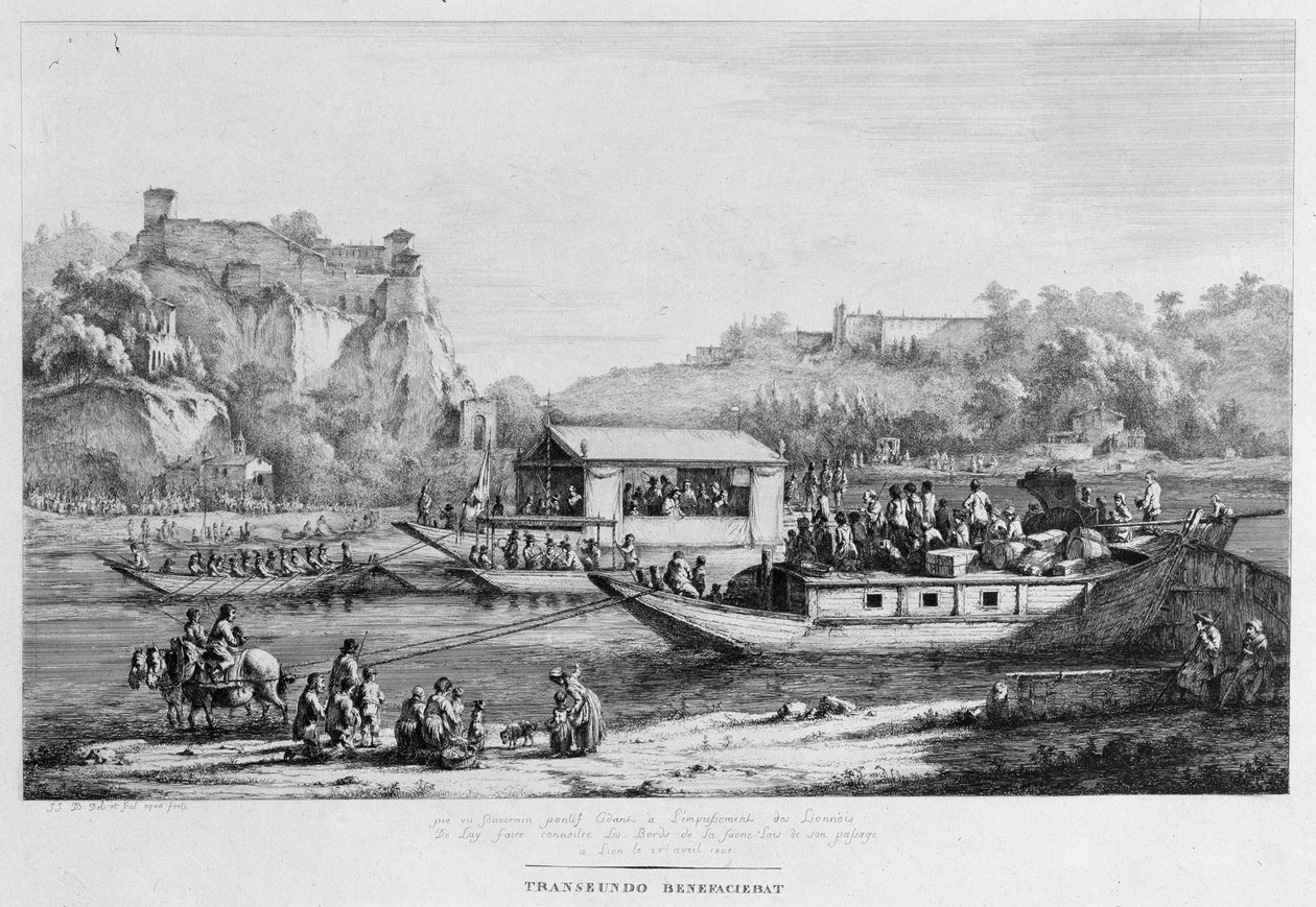 塞纳河上的游船，1803年。   作者 让·雅克·布瓦西厄·德