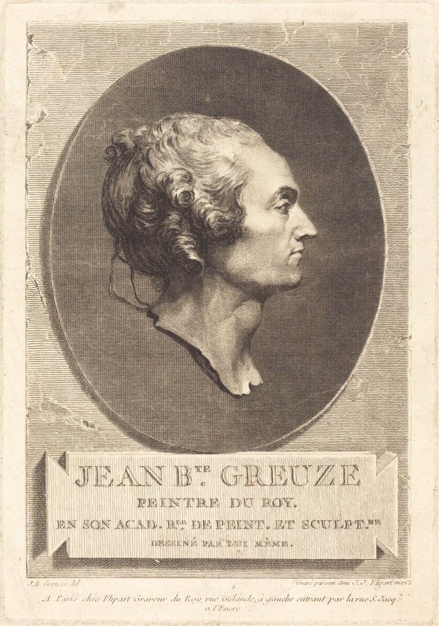 Jean-Baptiste Greuze 作者 Jean Jacques Flipart 模仿 Jean Baptiste Greuze