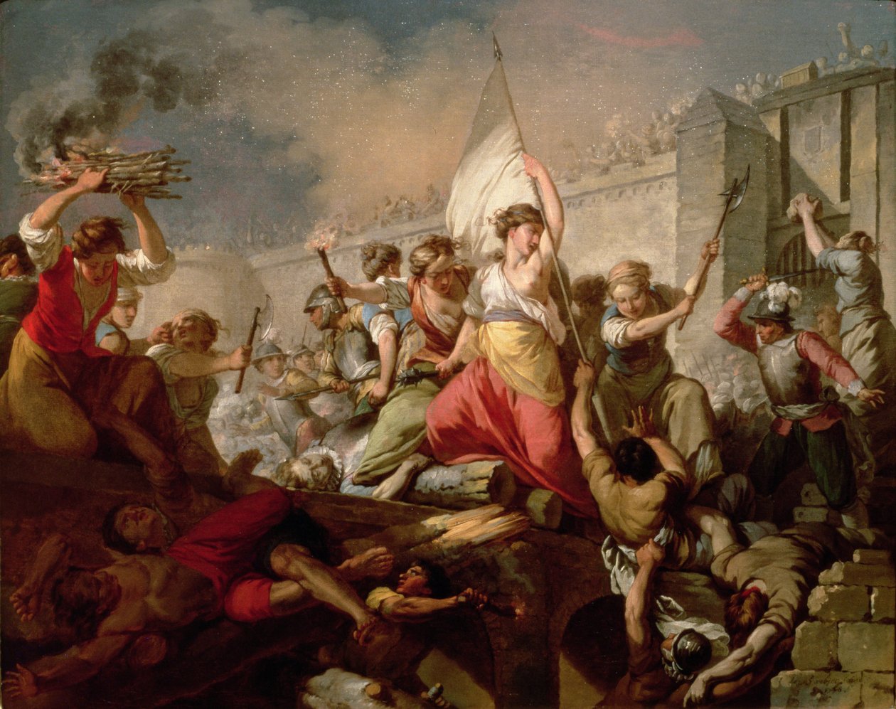 珍妮·阿歇特（Jeanne Hachette）于1772年，1778年在博韦围城（Siege of Beauvais） 作者 让·雅克·弗朗索瓦·勒·巴比耶
