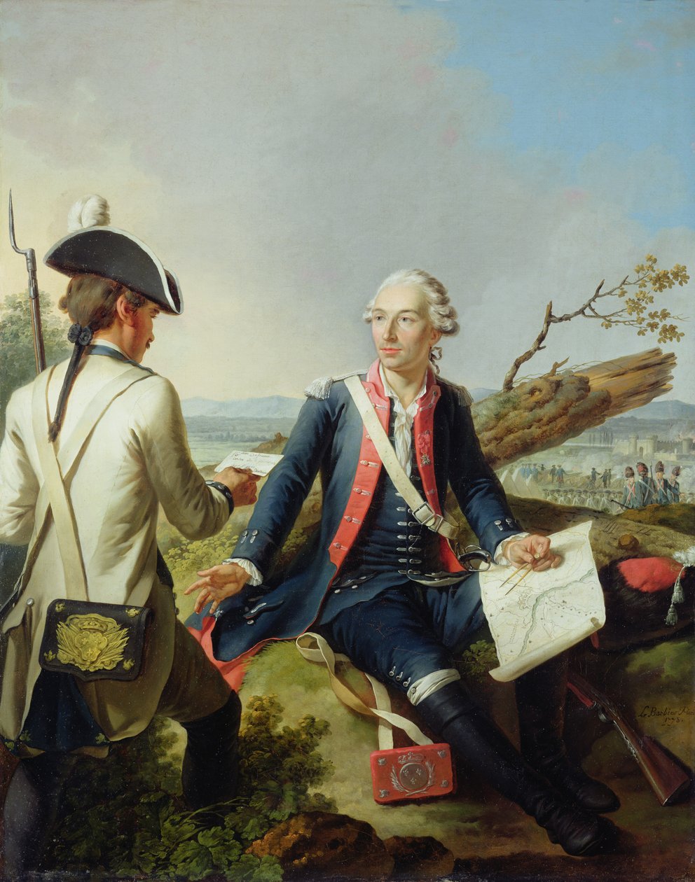 Marquis Louis dEstampes（1734-1815），位于卡塞尔围困，1778年 作者 让·雅克·弗朗索瓦·勒·巴比耶