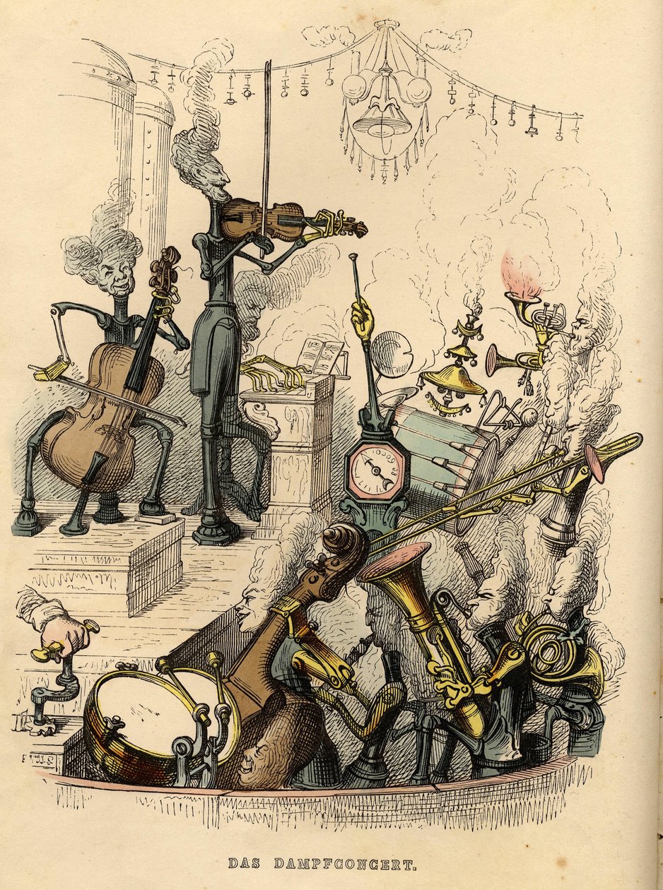 Steam音乐会，1844年 作者 让-雅克·格兰维尔