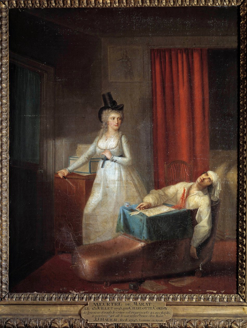 夏洛特-科代遇刺让-保罗-马拉（1743-1793）7月13日 作者 让·雅克·豪尔（Jean Jacques Hauer）