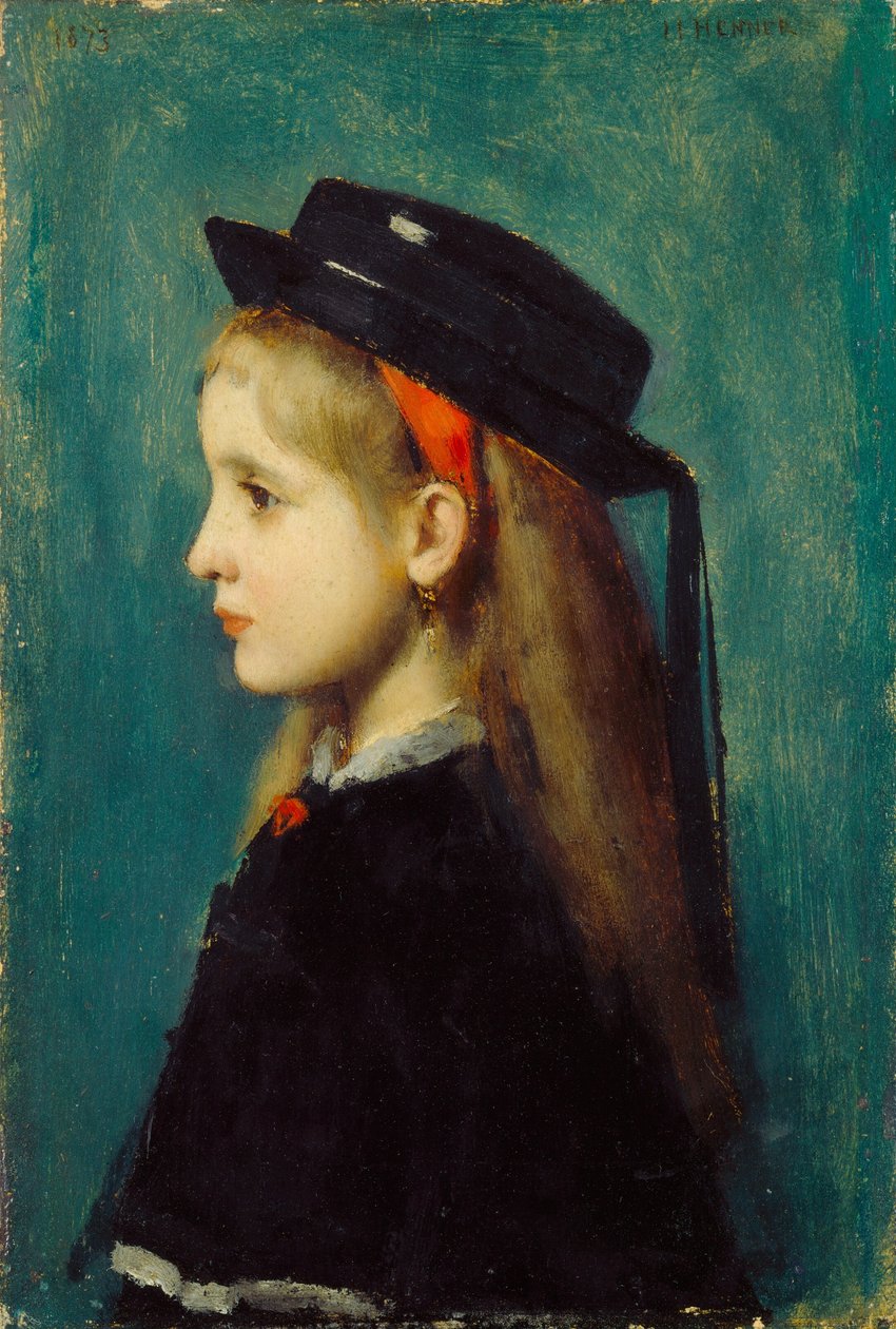 阿尔萨斯女孩，1873年。 作者 让-雅克·亨纳