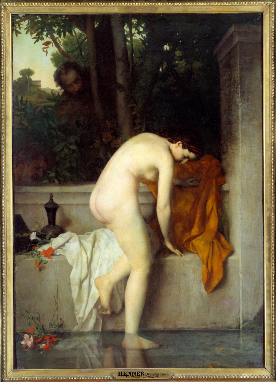 Chaste Suzanne says Suzanne in the bath. Painting by Jean Jacques Henner (1829-1905) 作者 让-雅克·亨纳