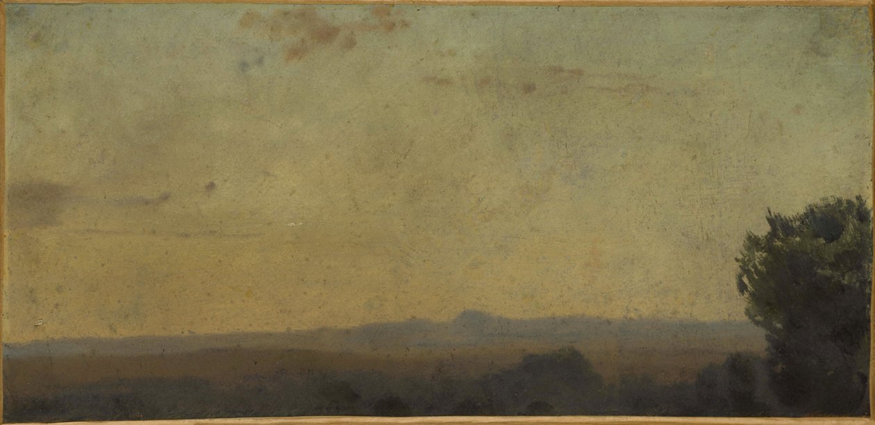 意大利风景，1859 至 1864 年间（布面油画） 作者 让·雅克·亨纳