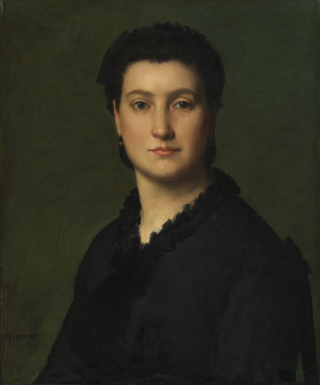 女人的画像，c。 1875-1880年。 作者 让-雅克·亨纳