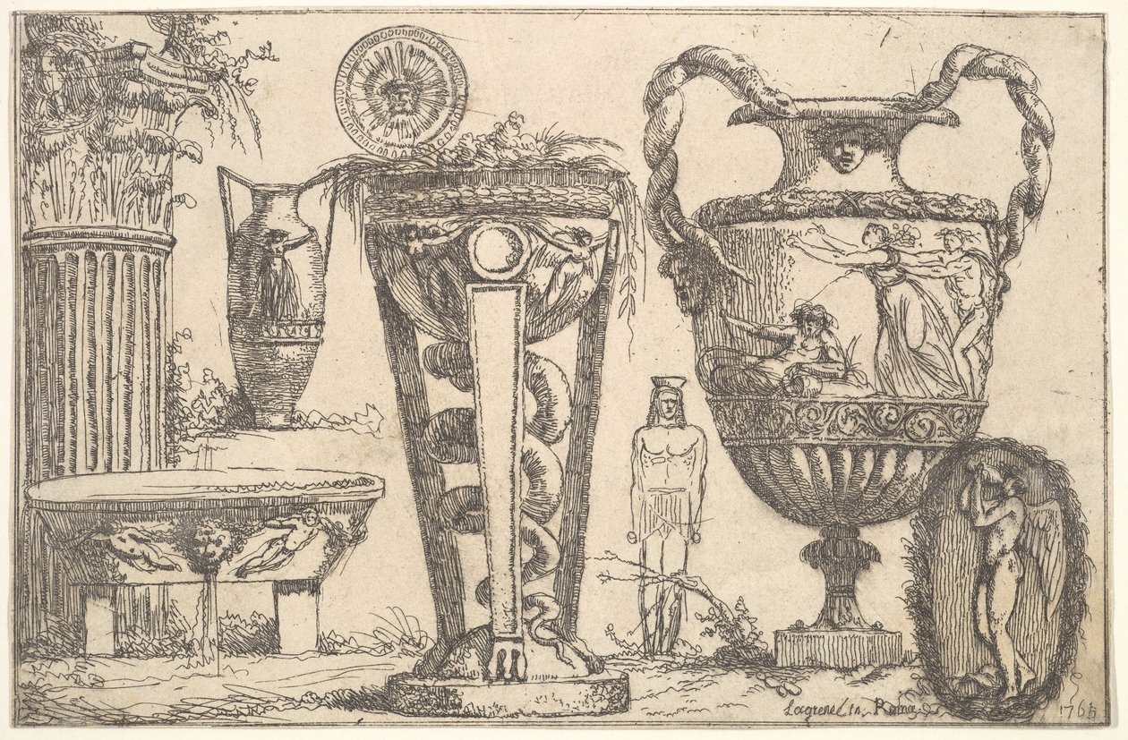 古代的碎片》，1765年。 作者 让·雅克·拉格雷尼