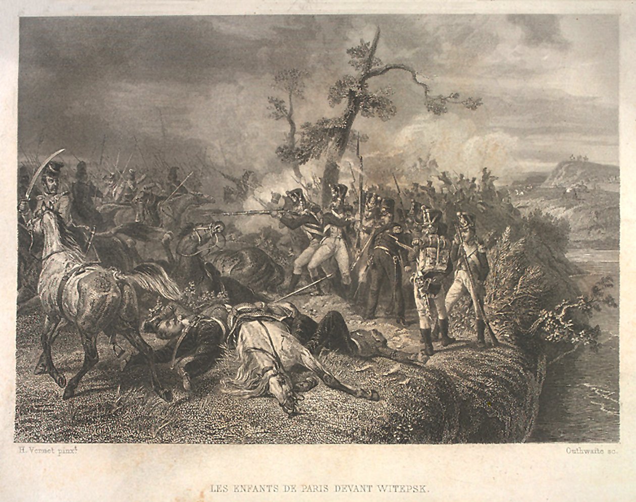 1812年7月25-26日俄军与法军骑兵在奥斯特罗夫诺附近的战斗 作者 让·雅克·奥思韦特
