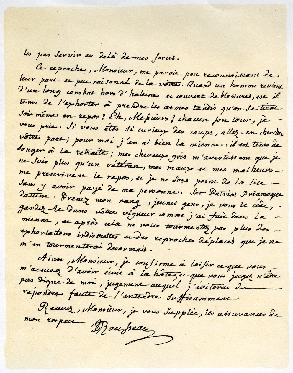 让·雅各·卢梭（Jean Jaques Rousseau）的来信，1764年7月15日。 作者 让·雅克·卢梭