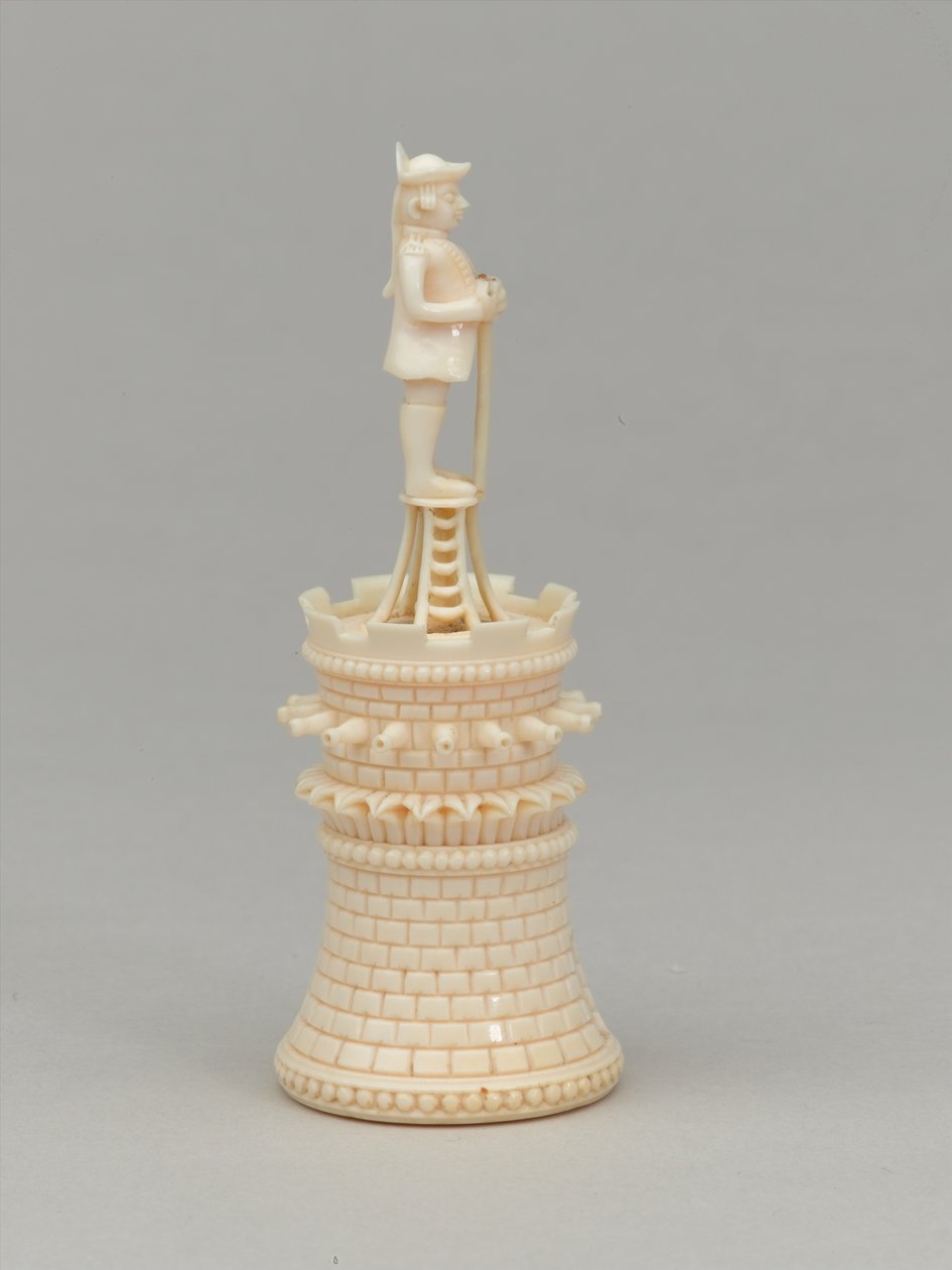 白鸦，棋子，印度，约1820年 作者 让·雅克·谢勒
