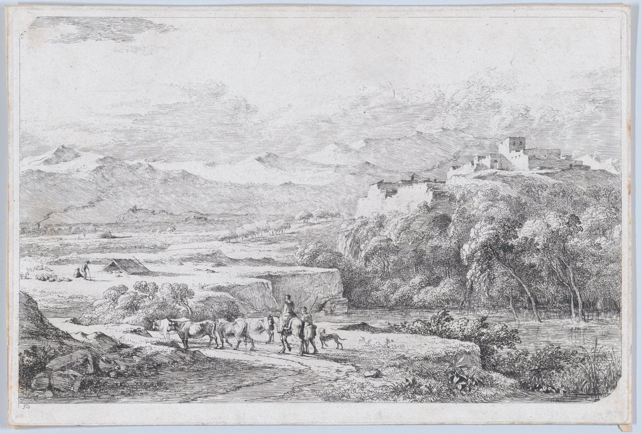 描绘范德卡贝尔的风景，约1773年。 作者 让·雅克·德·布瓦西